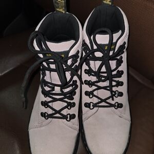 Dr. Martens Pink and Black Lace-Up Boots